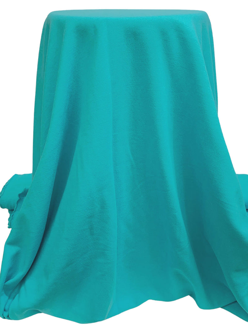 Turquoise Surf Blue Cotton/Polyester Sweatshirt Fleece 64W