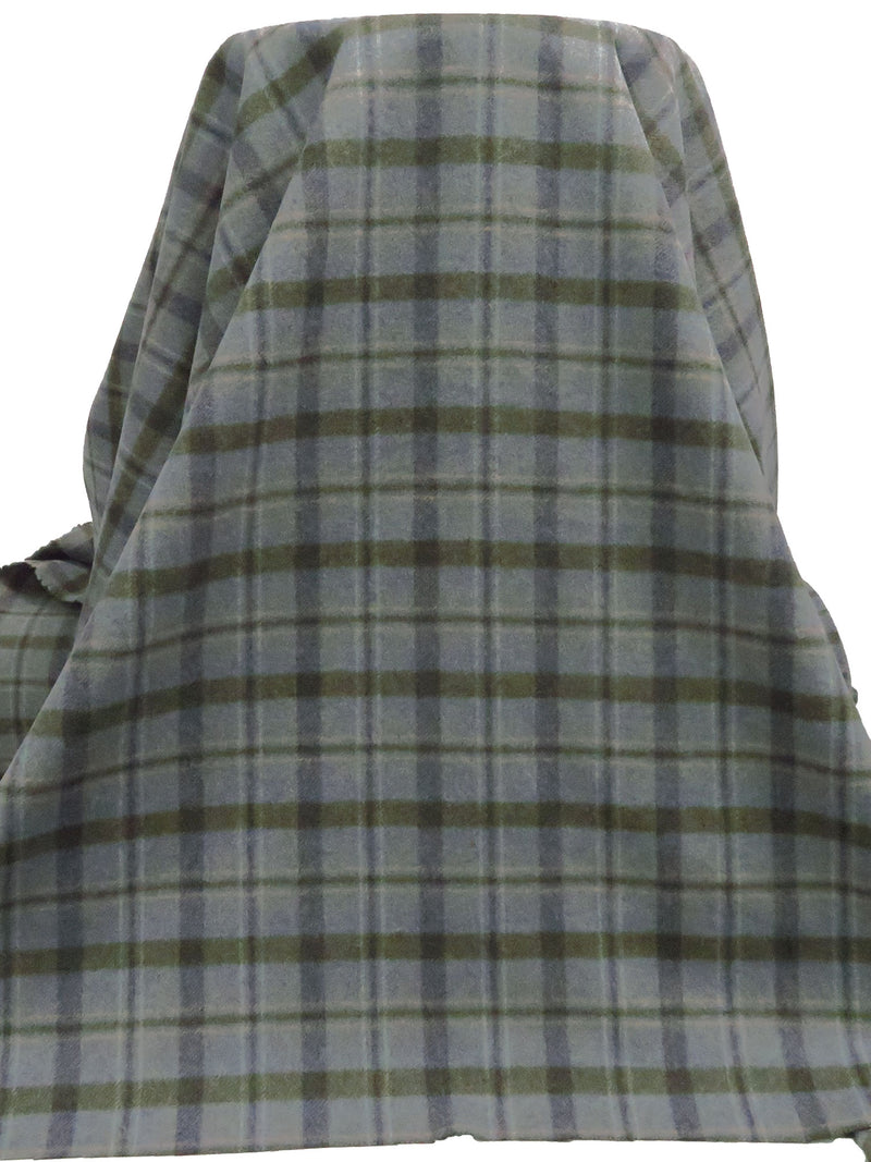 Slate/Old Rose/Rifle Green/Multi 100% Wool Plaid Weave Coating 60W