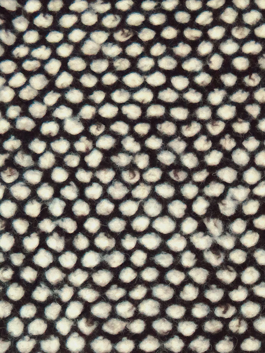 Dark Brown/Eggshell Wool/Nylon Felted Look Dot Weave Sweater Knit 60W