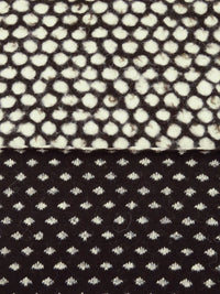 Dark Brown/Eggshell Wool/Nylon Felted Look Dot Weave Sweater Knit 60W