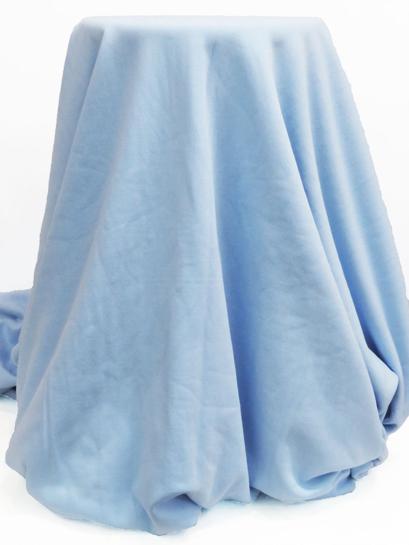 Pale Cornflower Blue Cotton/Polyester Sweatshirt Fleece 64W