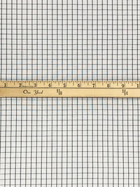 White/Black 100% Cotton Yarn-Dyed Windowpane Plaid Shirting - Robert Kaufman - 44W