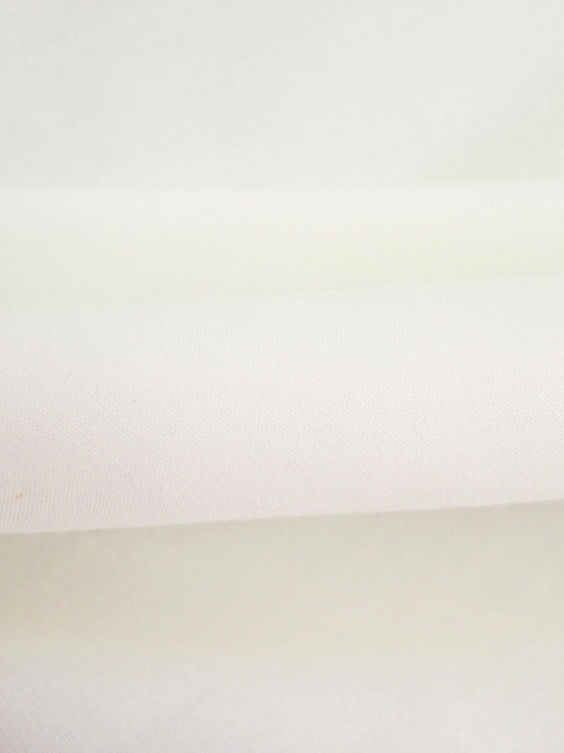 SOLD AS IS ONLY - Warm White Polyester/Cotton Broadcloth 42W