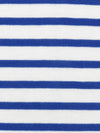 White/Cobalt Cotton/Polyester Horizontal Yarn-Dyed Stripe Jersey Knit 59W