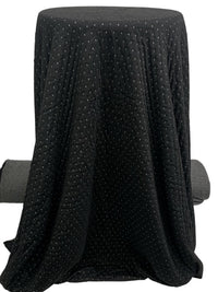 Black/Gray Polyester/Rayon Double Weave Dot Jacquard Knit - LA Designer - 55W