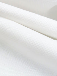 Soft White Cotton/Polyester Waffle Weave Shirting 57W