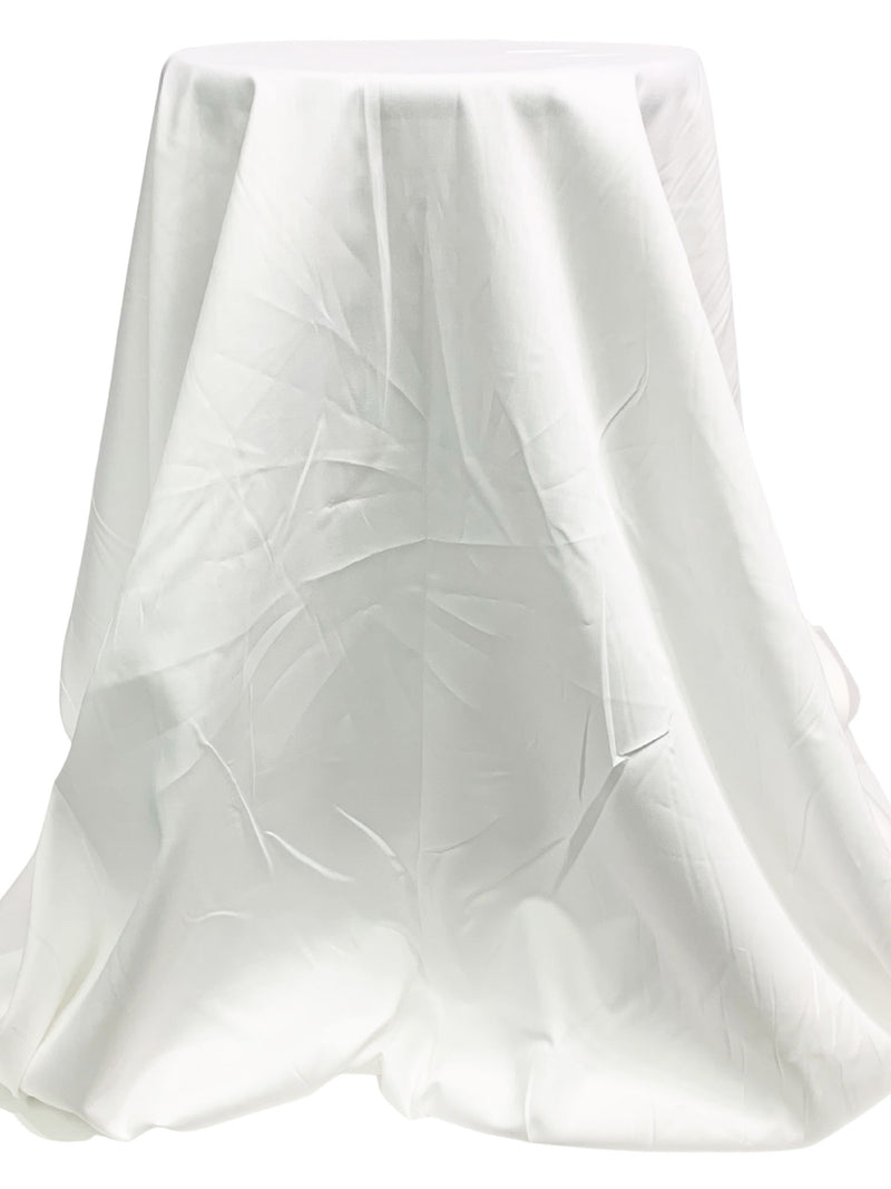 White 100% Cotton Sateen Shirting 56W