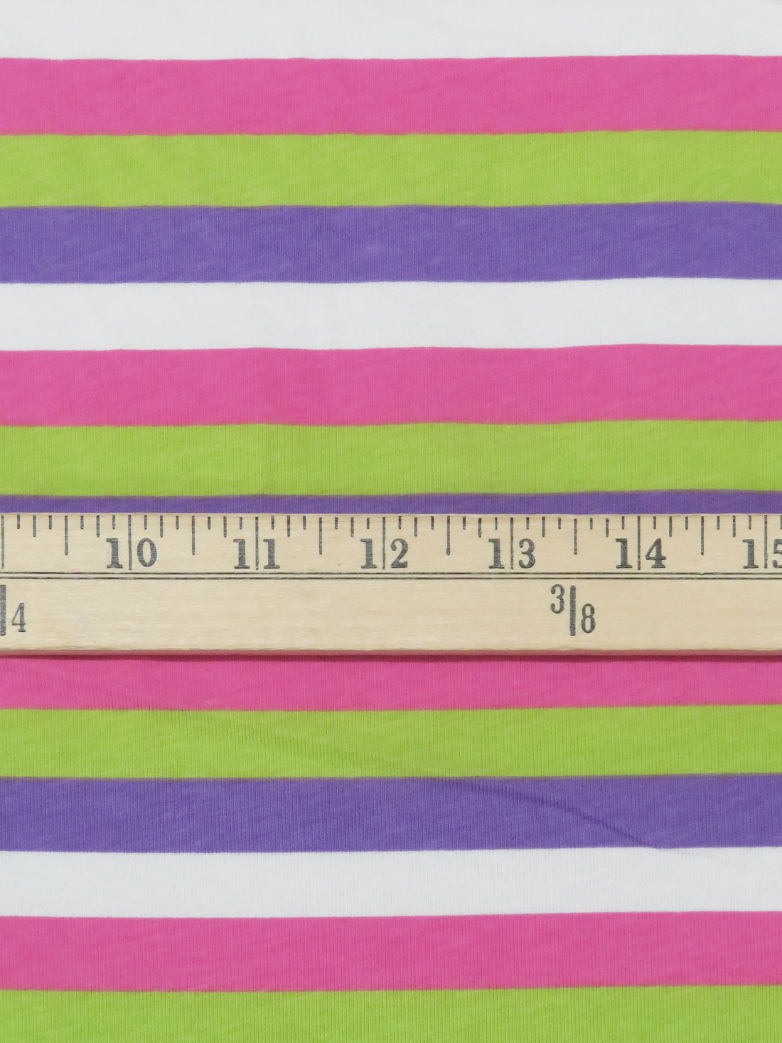 Paradise Pink/Avocado Green/Amethyst/White Cotton/Lycra Horizontal Stripe Print Jersey Knit 70W