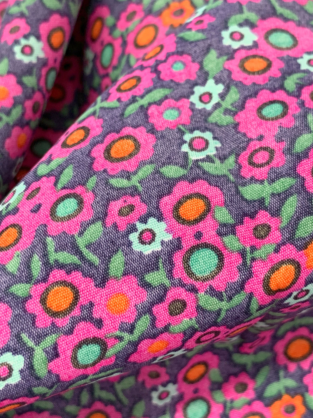 Dewberry/Cerise Pink/Coral Orange/Multi 100% Rayon Floral Print Shirting 58W