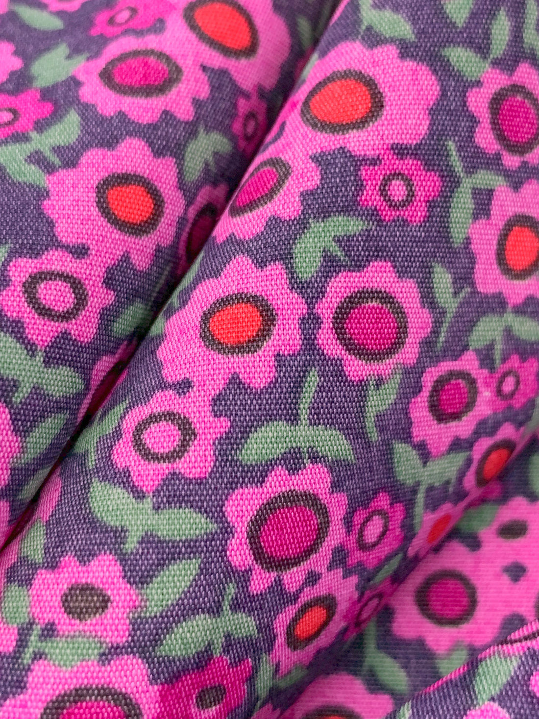 Dark Byzantium/Hot Pink/Sizzling Red/Multi 100% Rayon Floral Print Shirting 58W