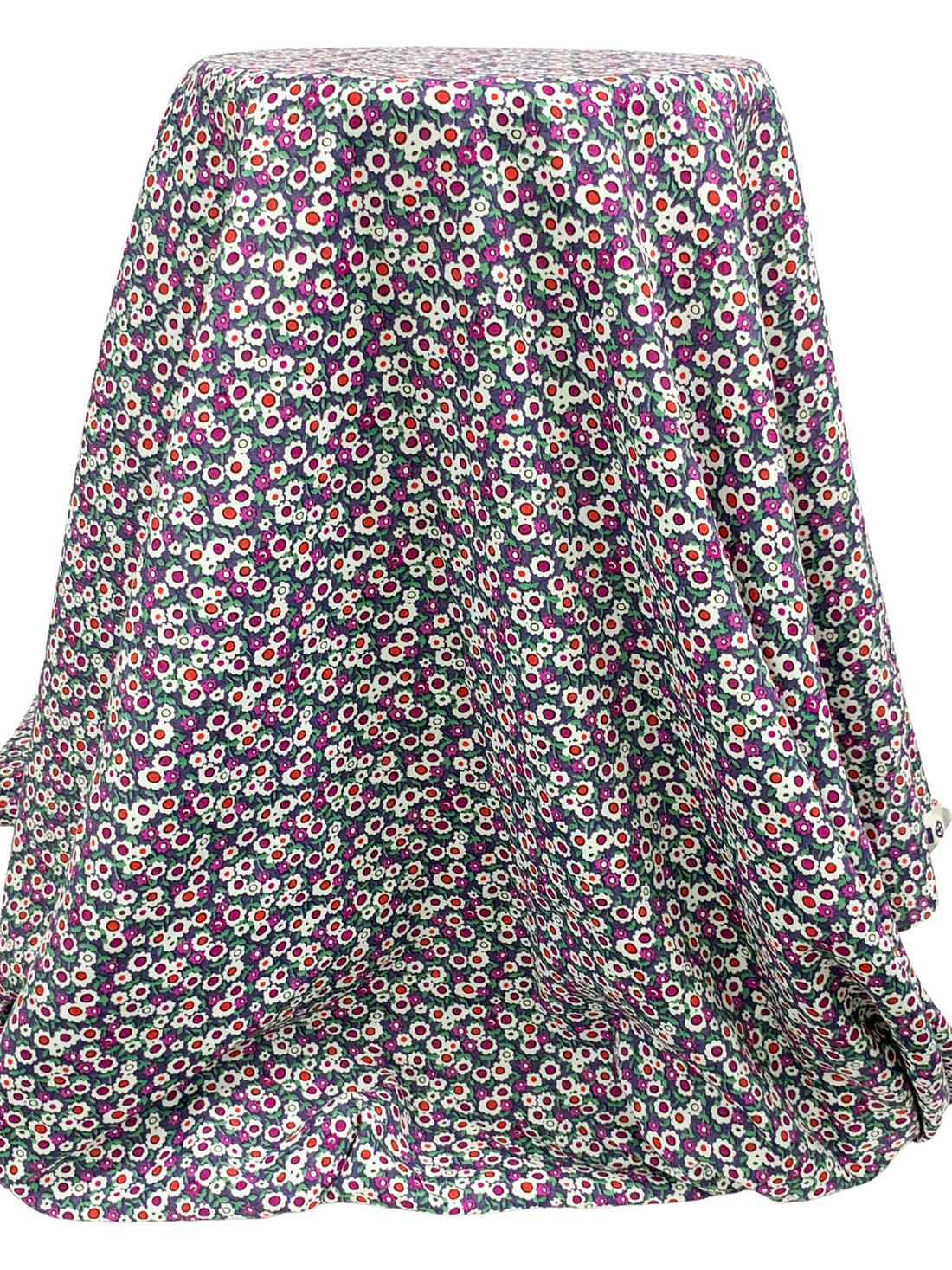 Dark Grape/Cadmium Red/White/Multi 100% Rayon Floral Print Shirting 56W