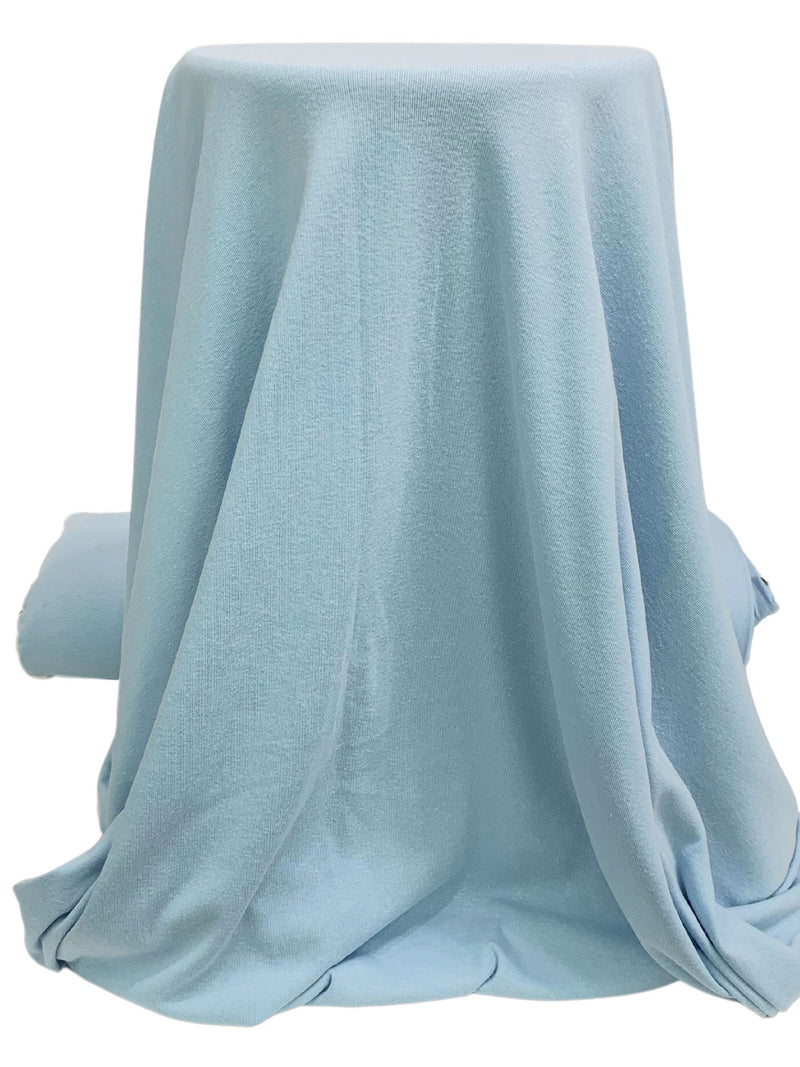 Light Steel Blue Cotton/Polyester Rib Knit 60W