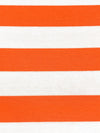 Persimmon/White Cotton/Polyester Horizontal Stripe Jersey Knit 58W