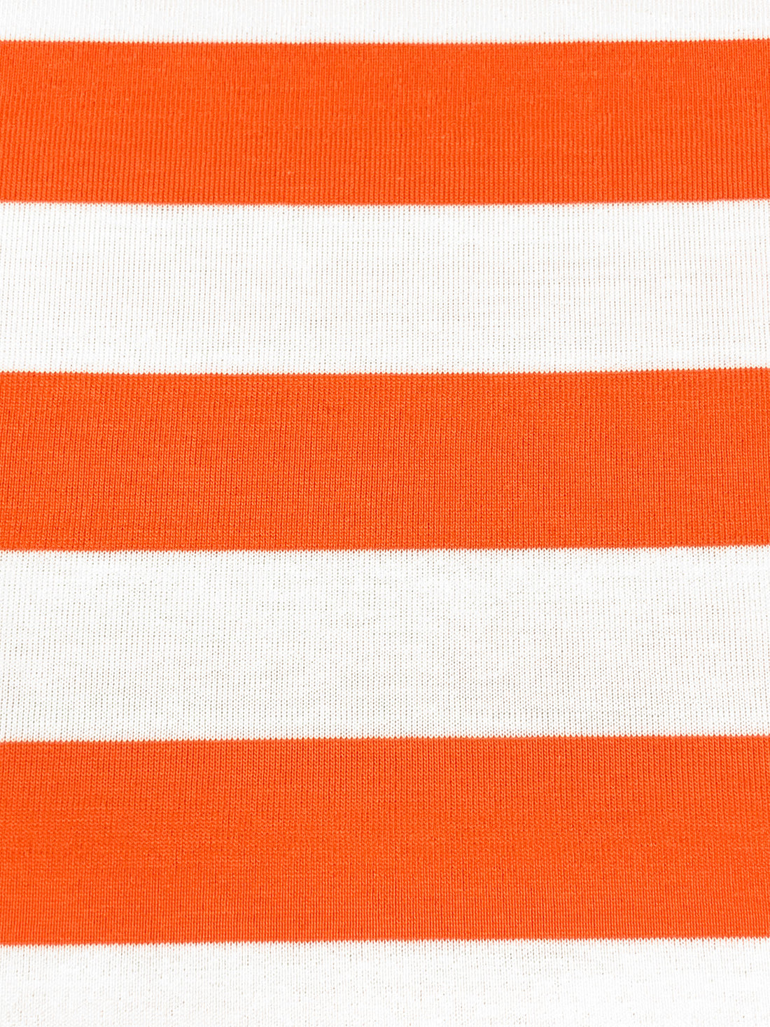 Persimmon/White Cotton/Polyester Horizontal Stripe Jersey Knit 58W