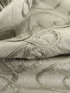 Dark Tidal Foam 100% Silk Loopy Soutache Embroidered Dupioni 42W