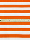 Persimmon/White Cotton/Polyester Horizontal Stripe Jersey Knit 58W