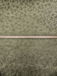 Oregano Spice 100% Silk Loopy Soutache Embroidered Dupioni 42W