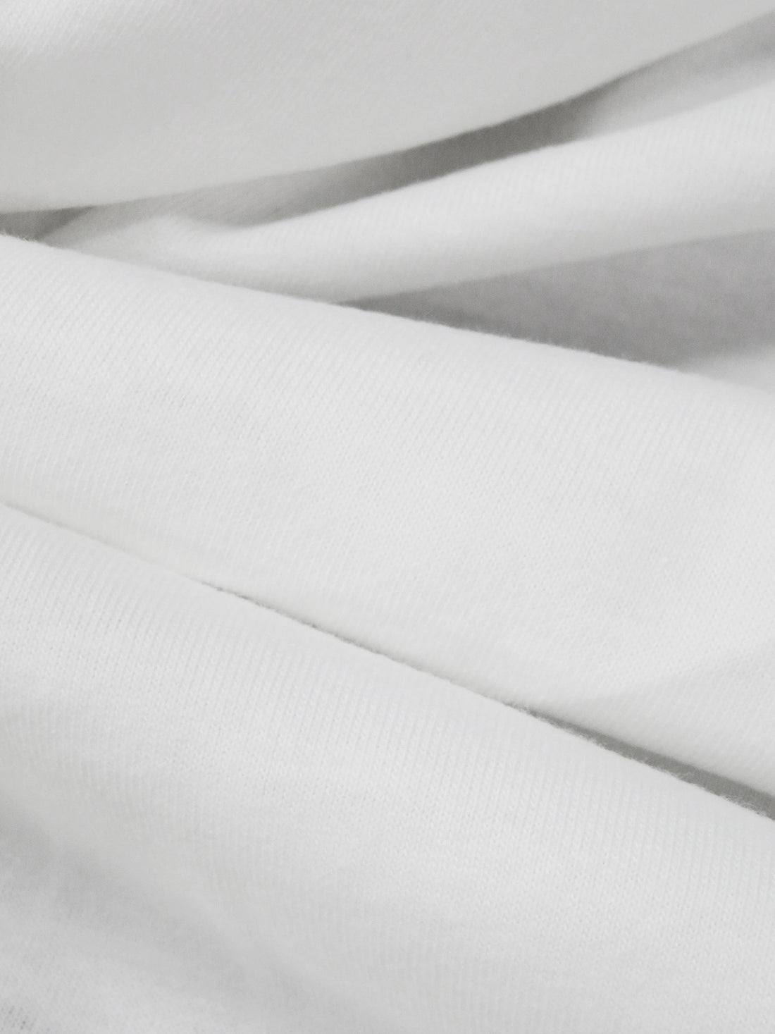 White 100% Cotton Jersey Knit 56W