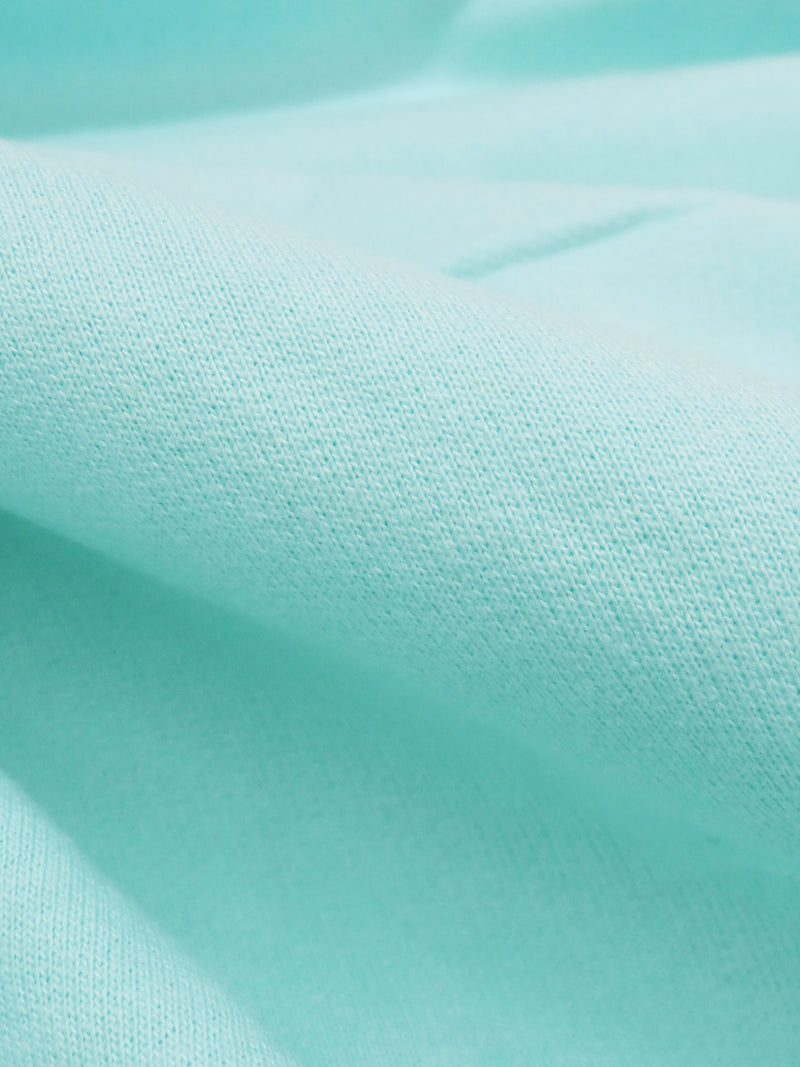 Pale Robin's Egg Blue Cotton/Polyester Sweatshirt Fleece 64W