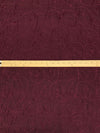 Antique Burgundy 100% Silk Floral Scrolls Embroidered Woven 42W