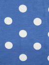 Dark Cornflower/White Cotton/Lycra Polka Dot Print Jersey Knit 60W