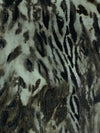 Nickel/Dark Chocolate/Black/Amethyst 100% Cotton Abstract Animal Print Pinwale Corduroy - Imported From Italy - 54W