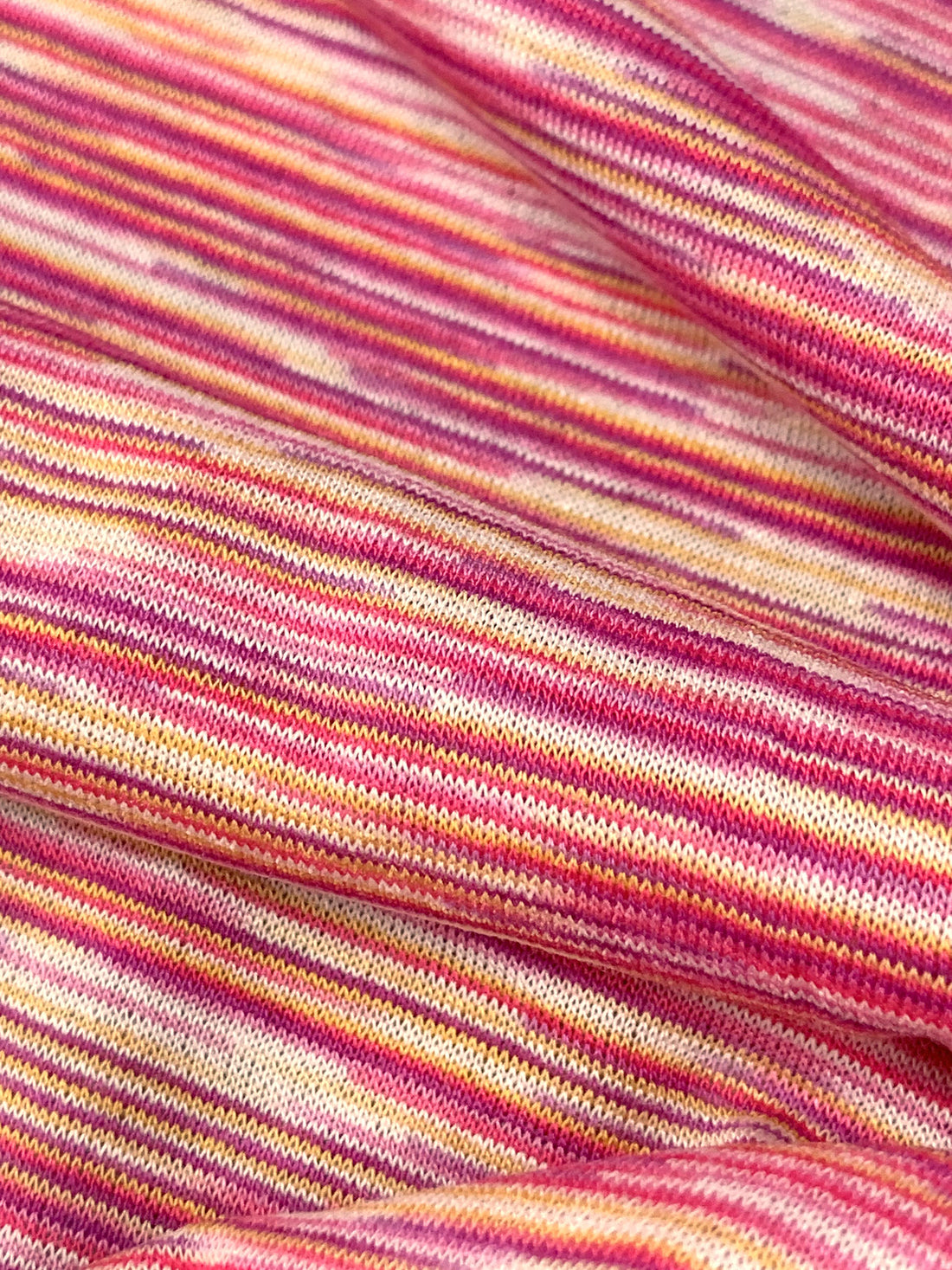 French Pink/Red-Violet/Deep Peach/Multi 100% Rayon Horizontal Space-Dyed Jersey Knit - LA Designer - 64W