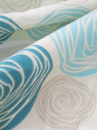 Wet Cement/Dark Teal/Sky Blue/Multi Polyester/Cotton Rose Print Broadcloth 58W