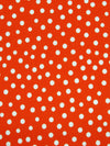 Taobao Orange/White 100% Cotton Polka Dot Print Jersey Knit 60W