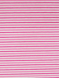 Tickle Me Pink/Light Jazzberry/White Cotton/Polyester Horizontal Stripe Weave Jersey Knit 60W