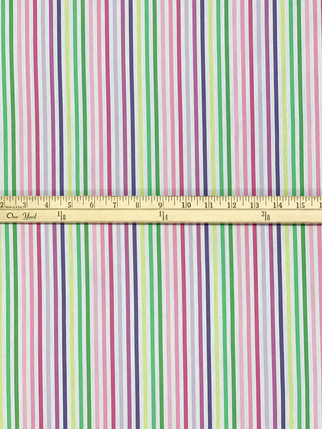 White/Pearly Purple/Emerald/Multi Cotton/Lycra Vertical Stripe Stretch Voile - LA Designer - 44W