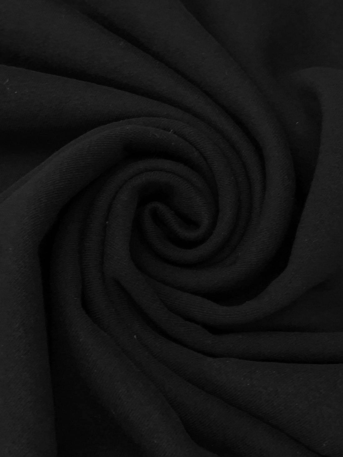 Black 100% Cotton Sweatshirt Fleece 59W
