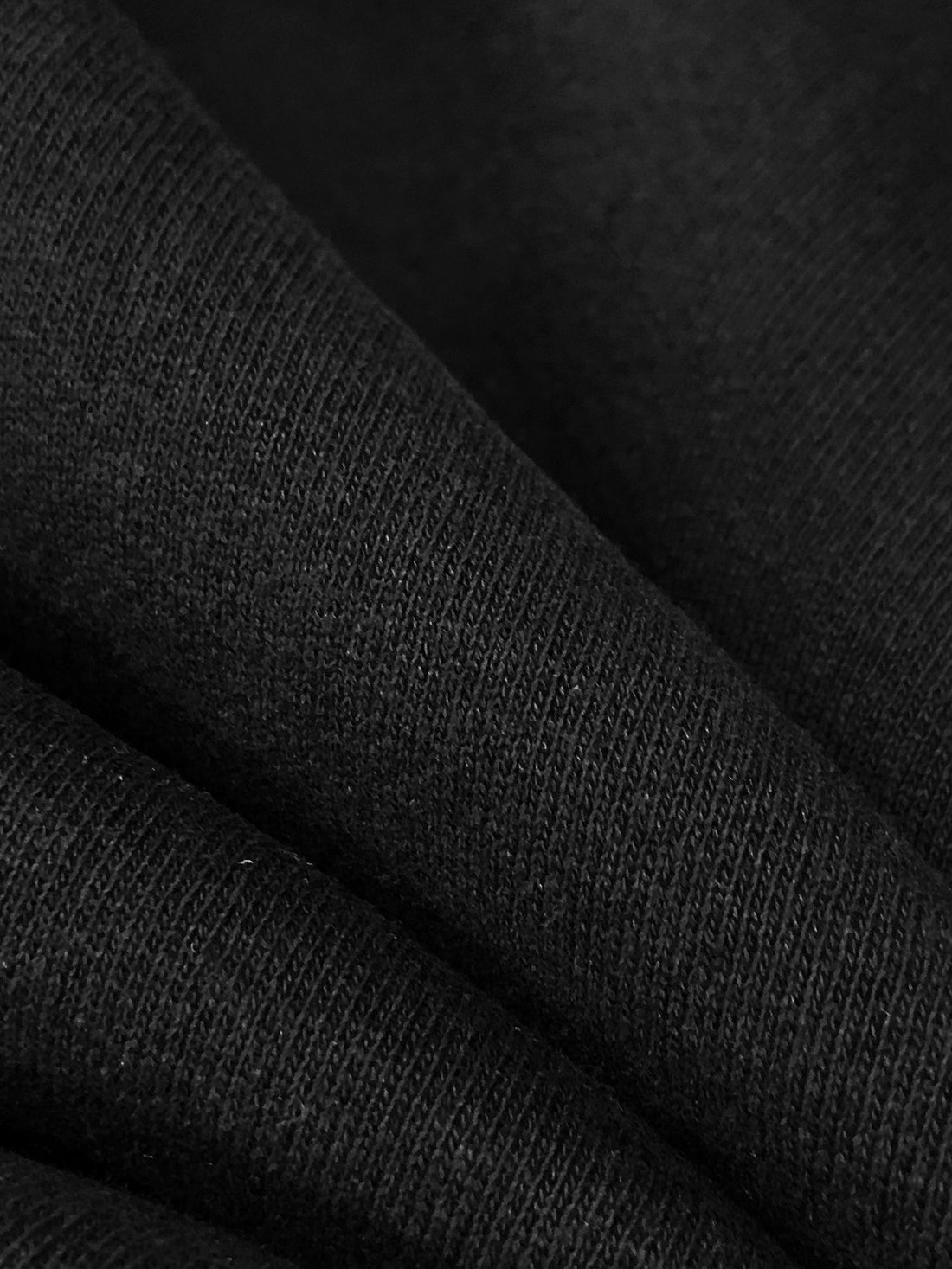Black 100% Cotton Sweatshirt Fleece 59W
