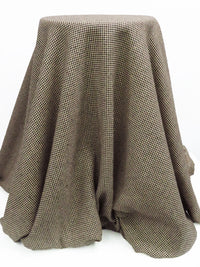 Burlap/Coyote Brown/Black 100% Silk Checkerboard Weave Suiting 56W
