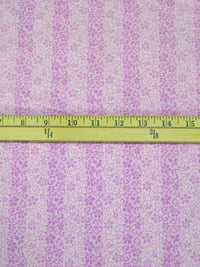 Thistle/Light Medium Orchid Polyester/Cotton Floral Vertical Stripe Print Broadcloth 58W