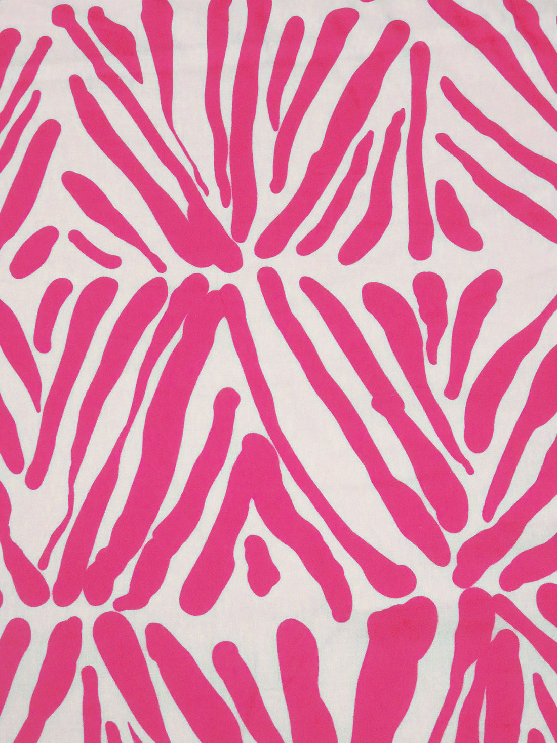 Ruber Pink/Dirty White 100% Cotton Animal Tile Print Voile - Imported From Italy - 56W