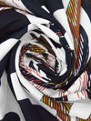 White/Chocolate/Midnight Navy/Multi 100% Cotton Abstract Print Voile 56W