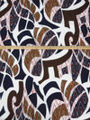 White/Chocolate/Midnight Navy/Multi 100% Cotton Abstract Print Voile 56W