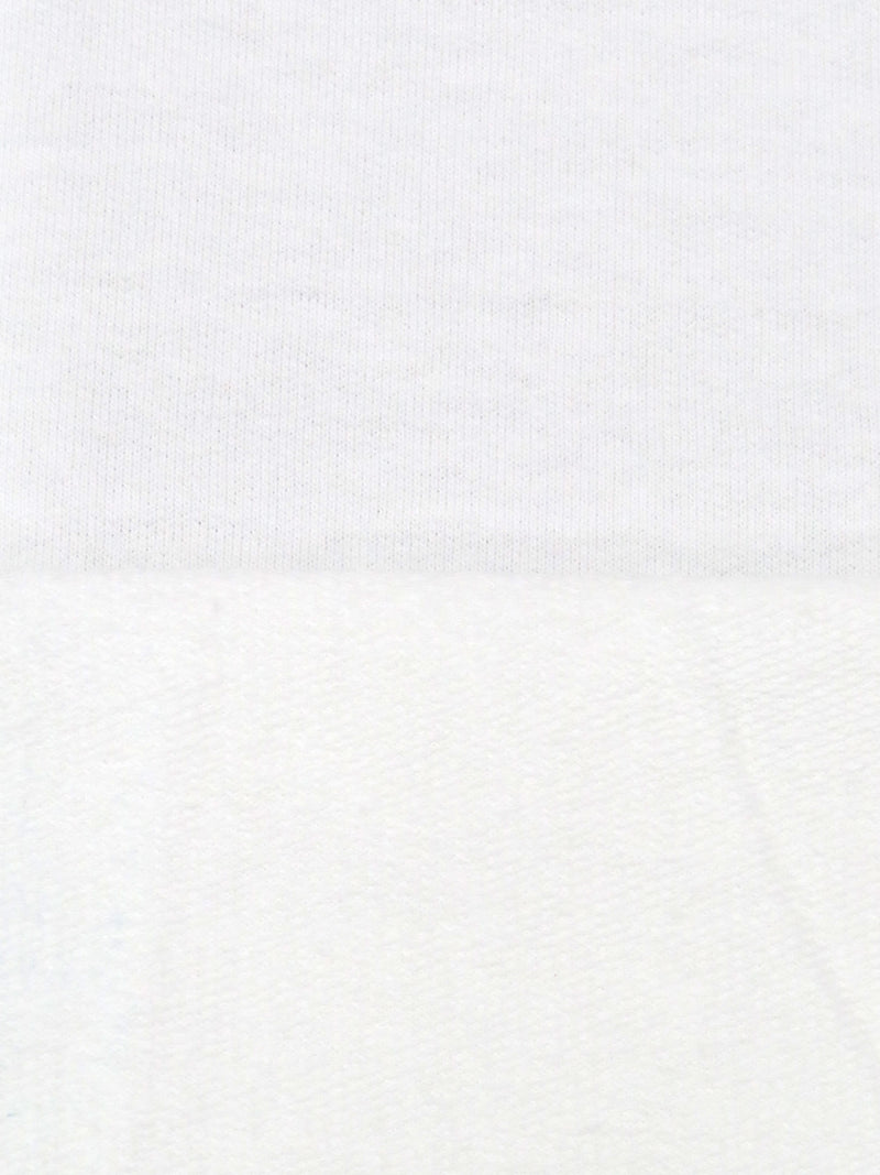 White 100% Cotton French Terry Knit 56W