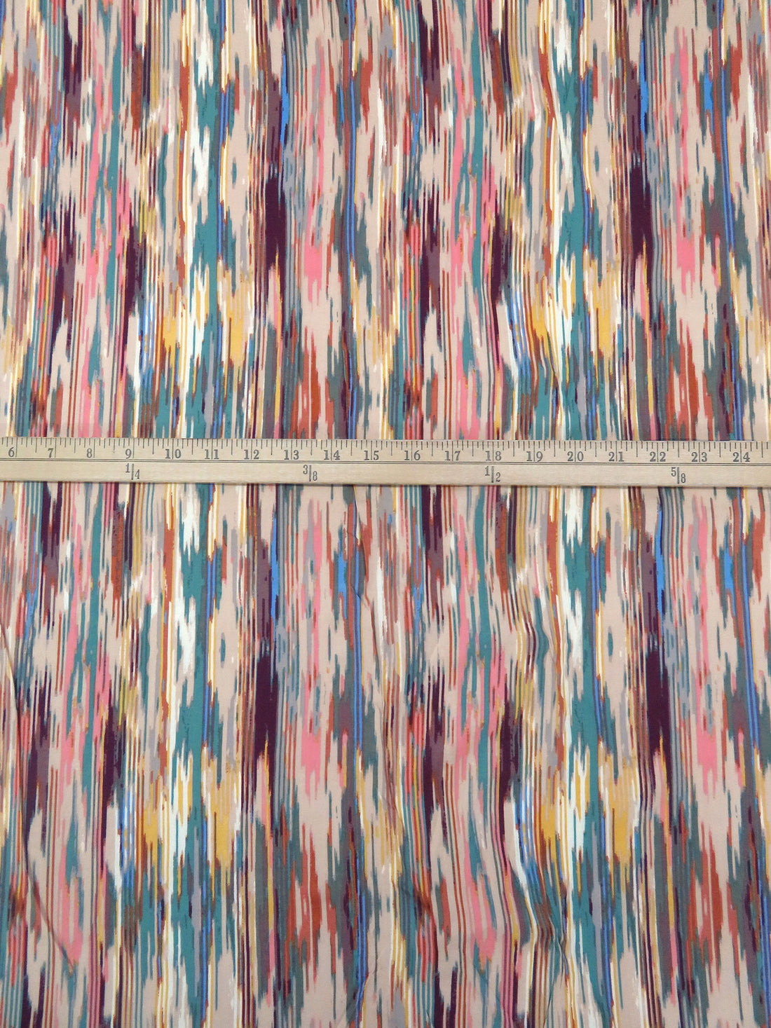 Manilla/Maize/Wintergreen/Multi Cotton/Rayon Abstract Line Print Voile 52W