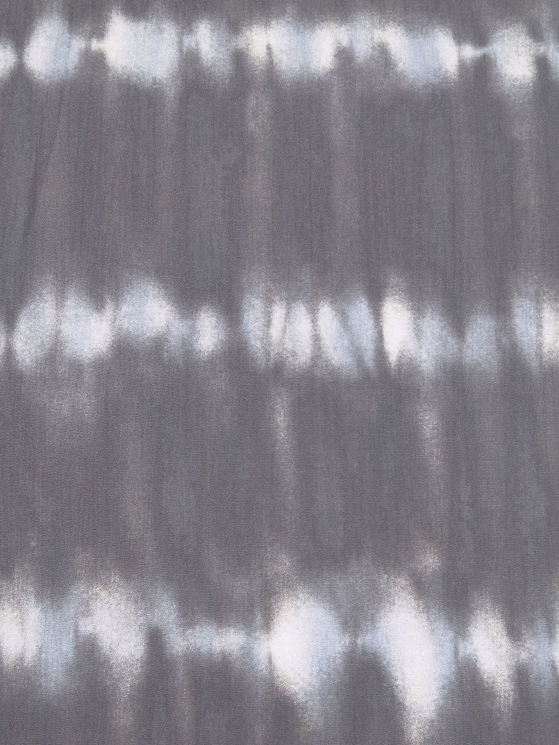 Dim Gray/White/Light Steel Blue 100% Rayon Tie-Dye Look Stripe Print Crinkle Challis 50W