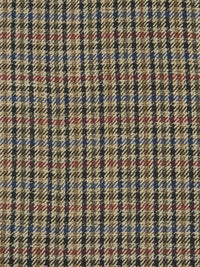 Black/Burgundy/Midnight Navy/Multi Polyester/Rayon Plaid Weave Tweed Suiting - NY Designer - 58W