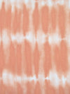 Dark Salmon/White 100% Rayon Tie-Dye Look Stripe Print Crinkle Challis 52W