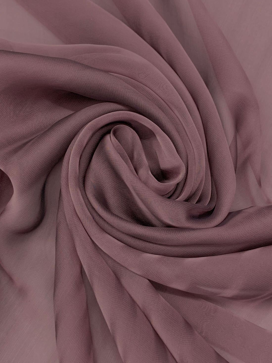Dark Mauve Taupe Silk/Rayon Two-Tone Chiffon 44W