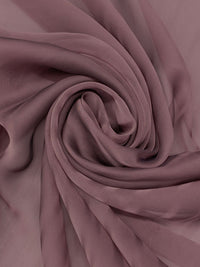 Dark Mauve Taupe Silk/Rayon Two-Tone Chiffon 44W