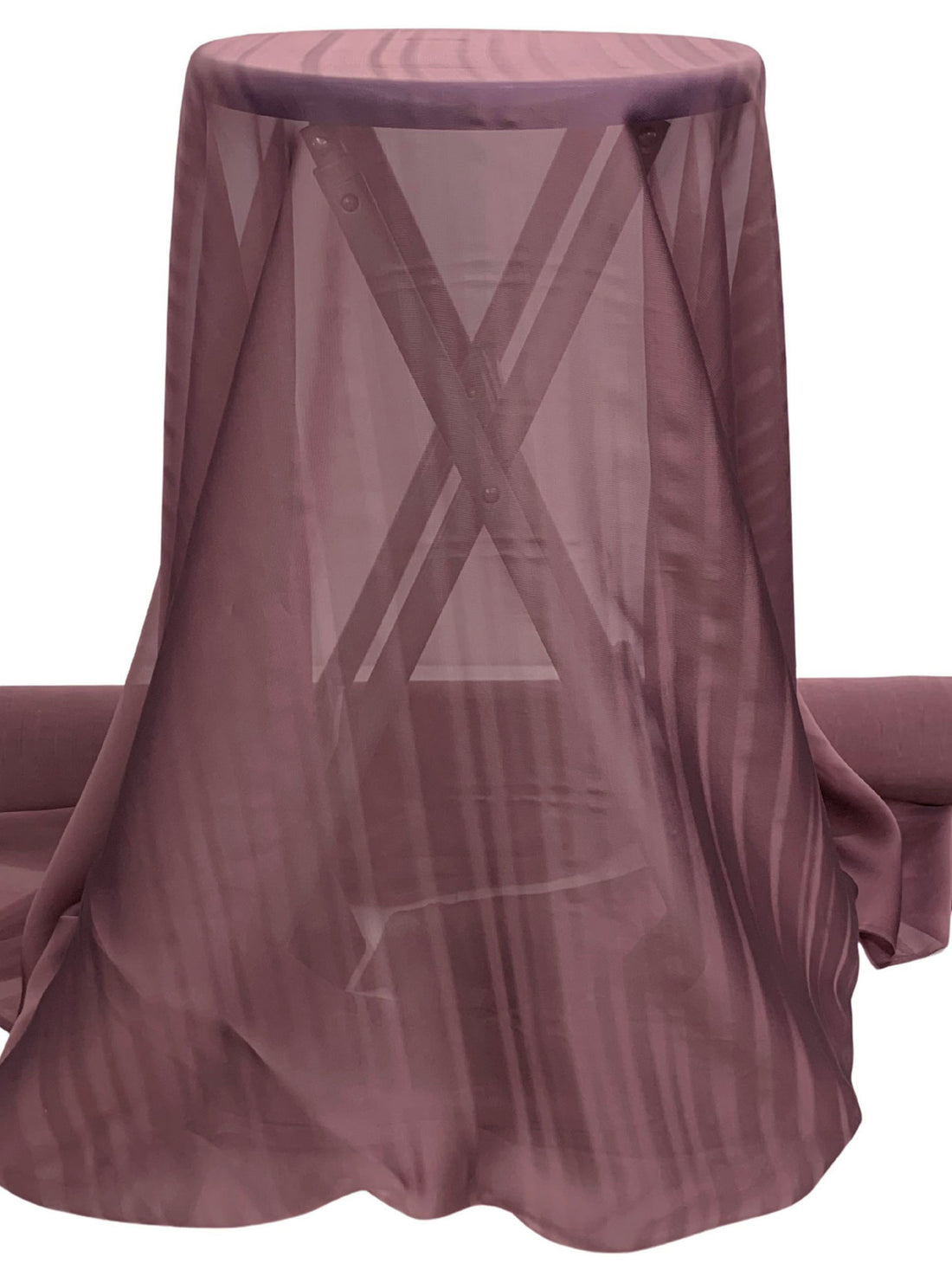 Dark Mauve Taupe Silk/Rayon Two-Tone Chiffon 44W