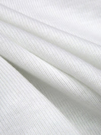 Ghost White Cotton/Polyester Rib Knit 56W