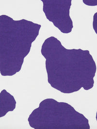 Royal Grape/White Cotton/Polyester Cow Spot Print Interlock Knit 56W