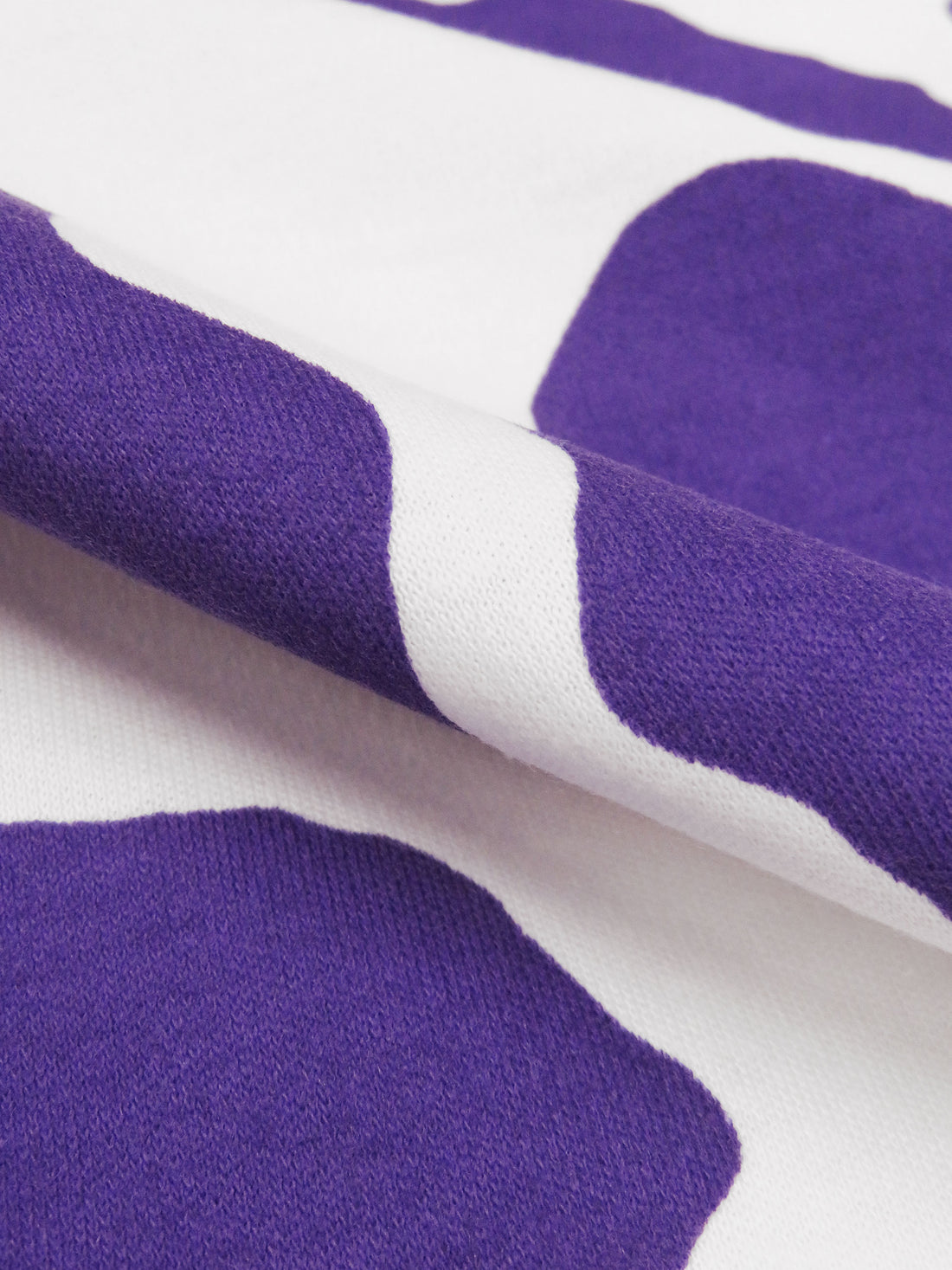 Royal Grape/White Cotton/Polyester Cow Spot Print Interlock Knit 56W