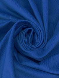 Cyan Cobalt Blue 100% Cotton Pinwale Corduroy 58W